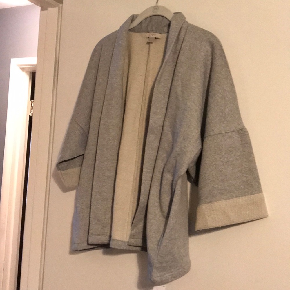 Loft Grey Jersey Kimono Jacket